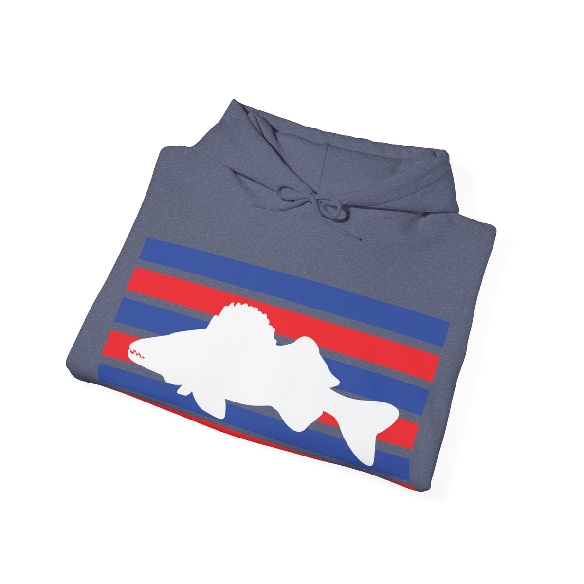 Walleye Hoodie Red White and Blue