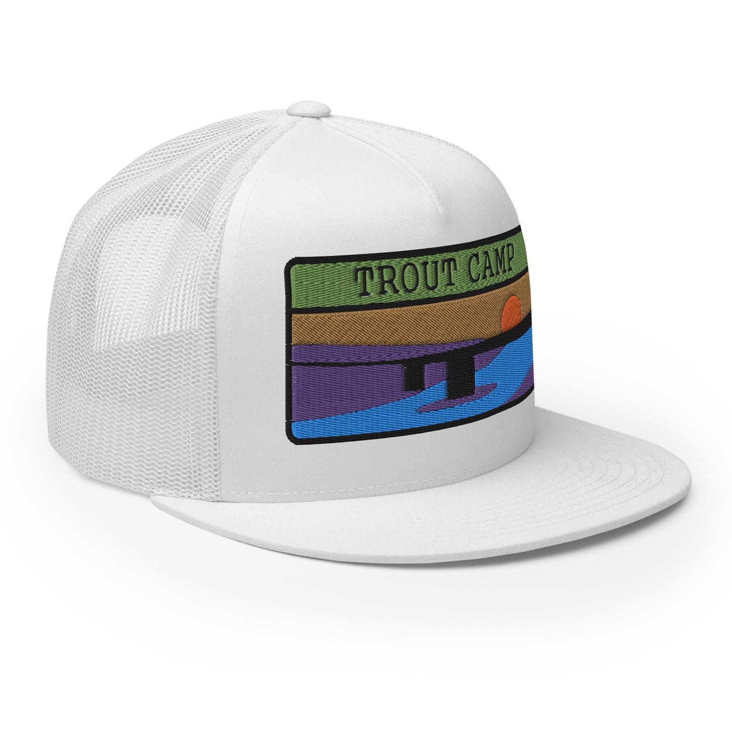 Trout Camp 5 Panel Trucker Cap