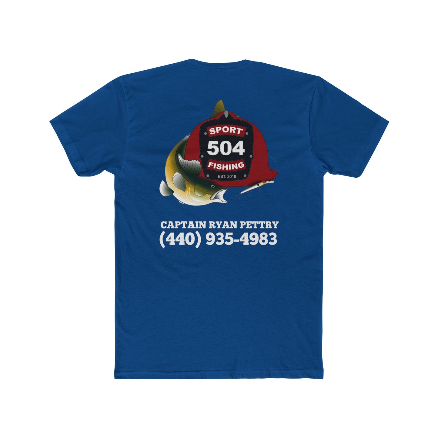 504 Sportfishing Red Logo Crew Tee
