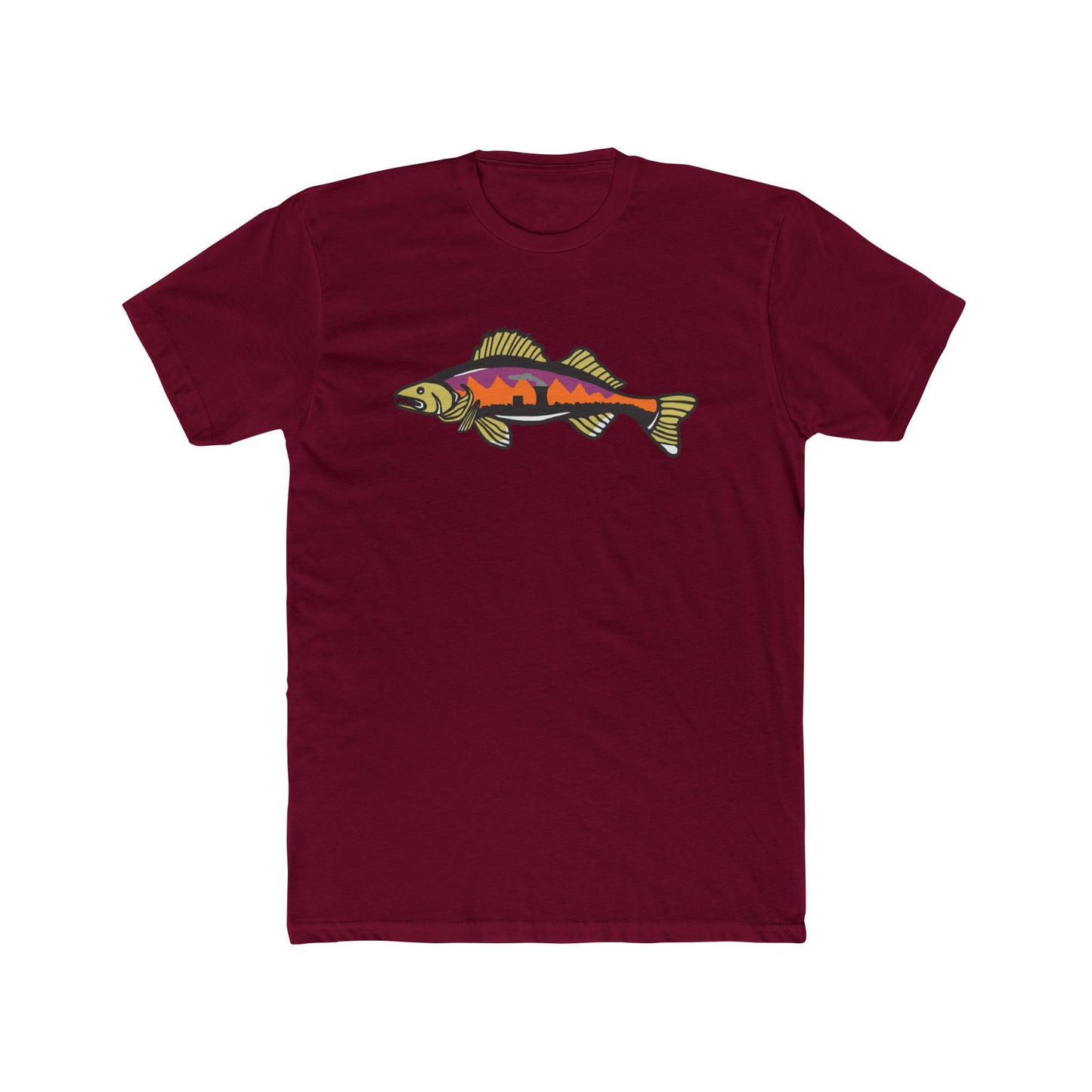 Sunset Walleye Crew Tee