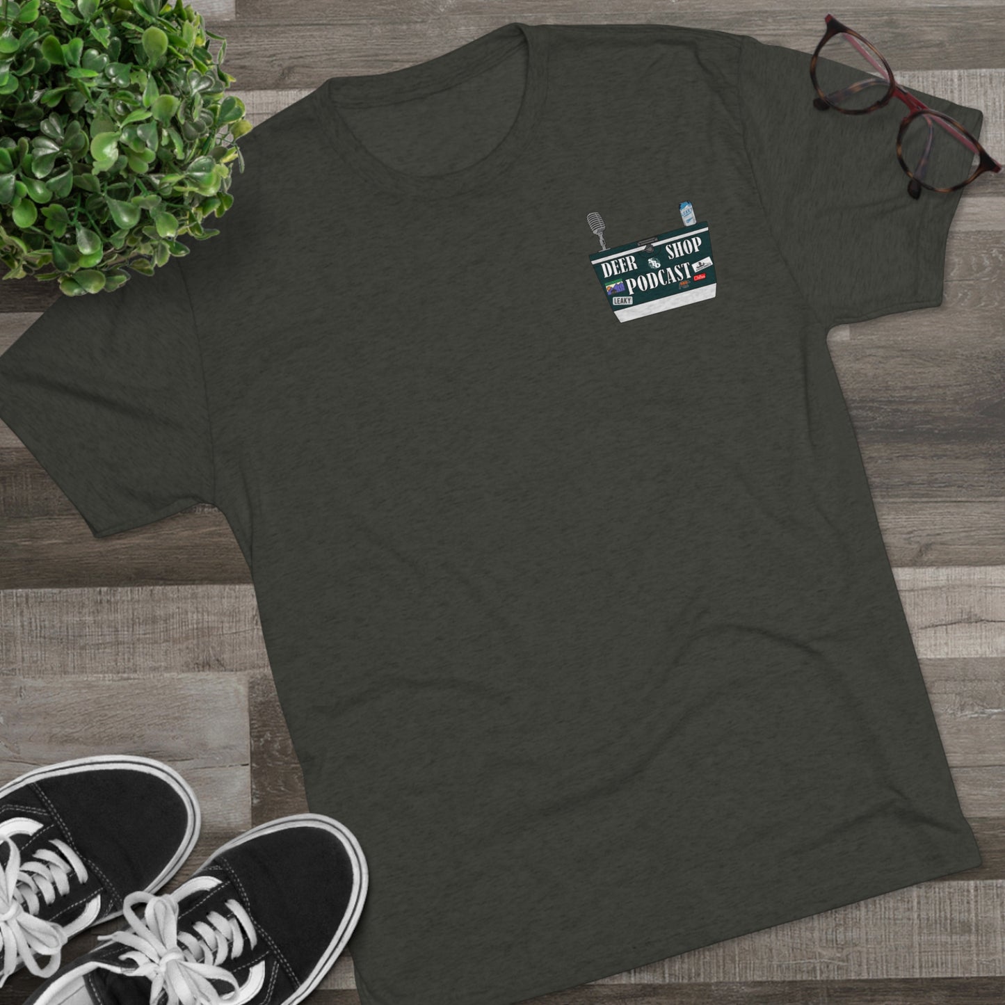 Side By Side Buck Tri-Blend Crew Tee
