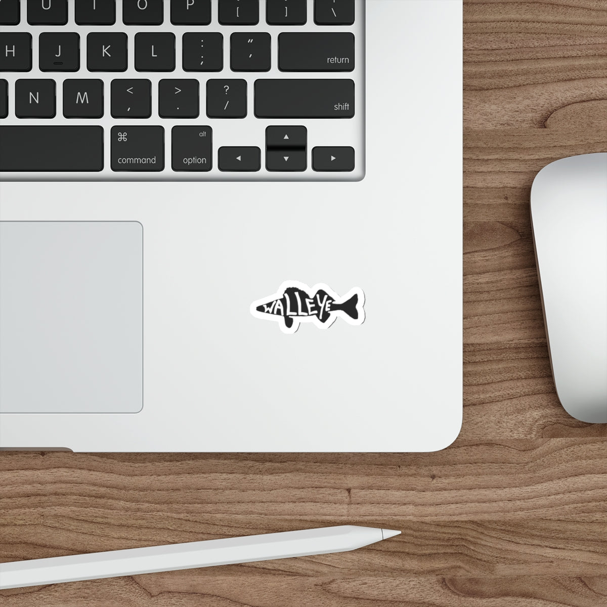 Walleye Fish Die-Cut Sticker — Black Fishing Decal