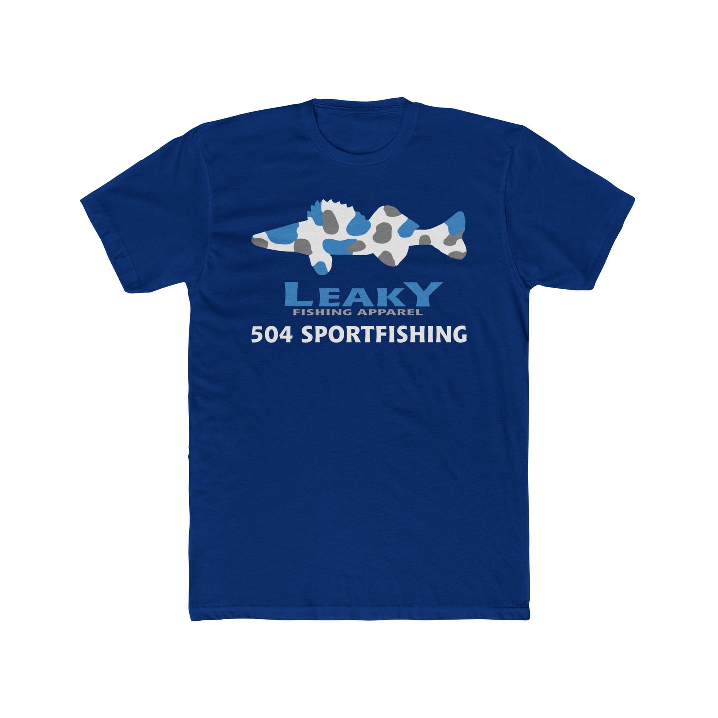 504 Sportfishing Blue Camo Crew Tee