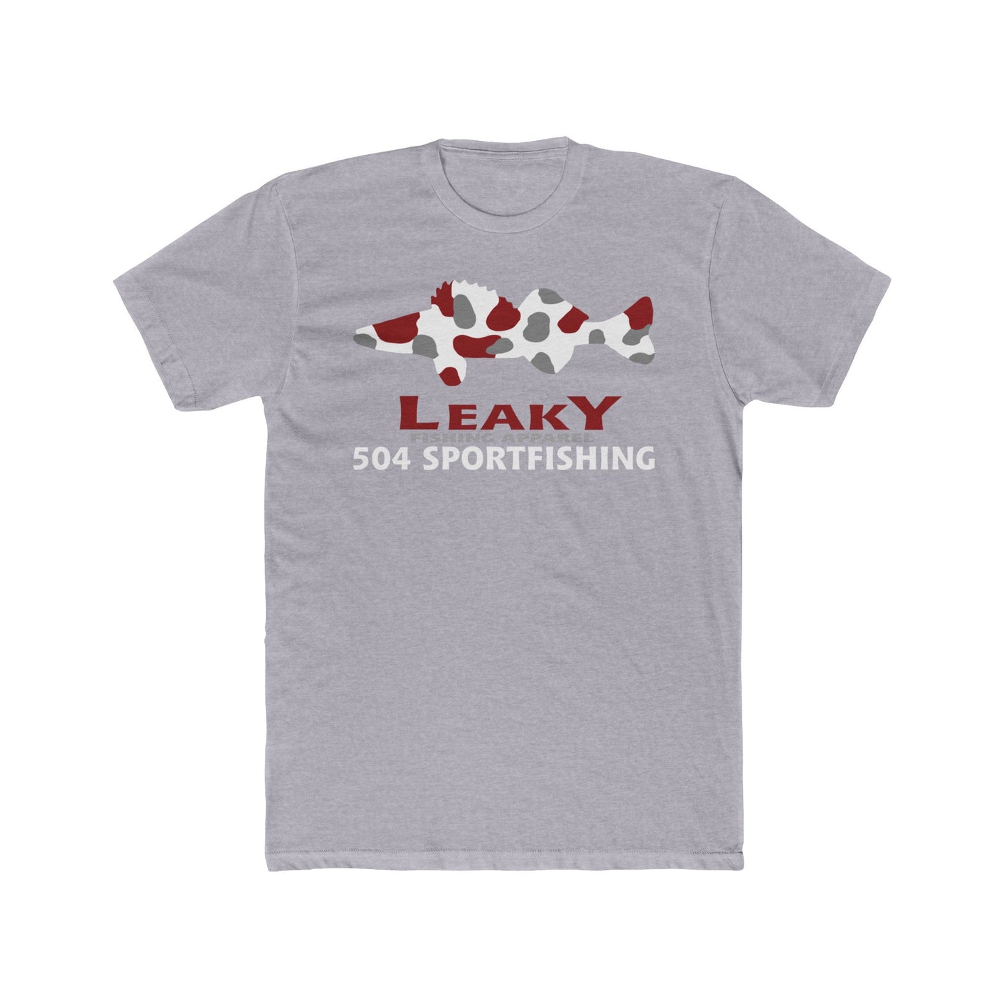 504 Sportfishing Red Camo Crew Tee