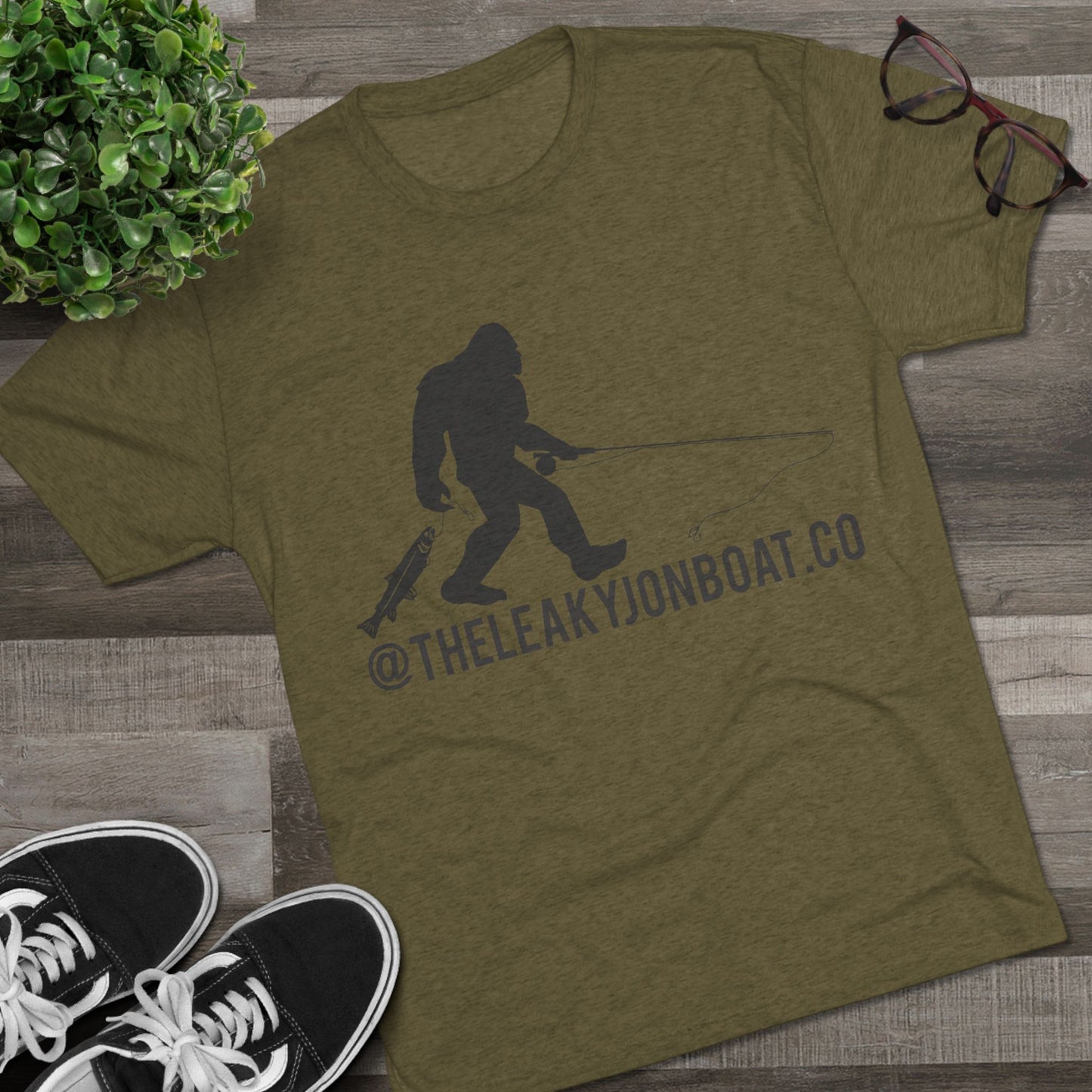 Bigfoot Fishing Tri-Blend Crew Tee