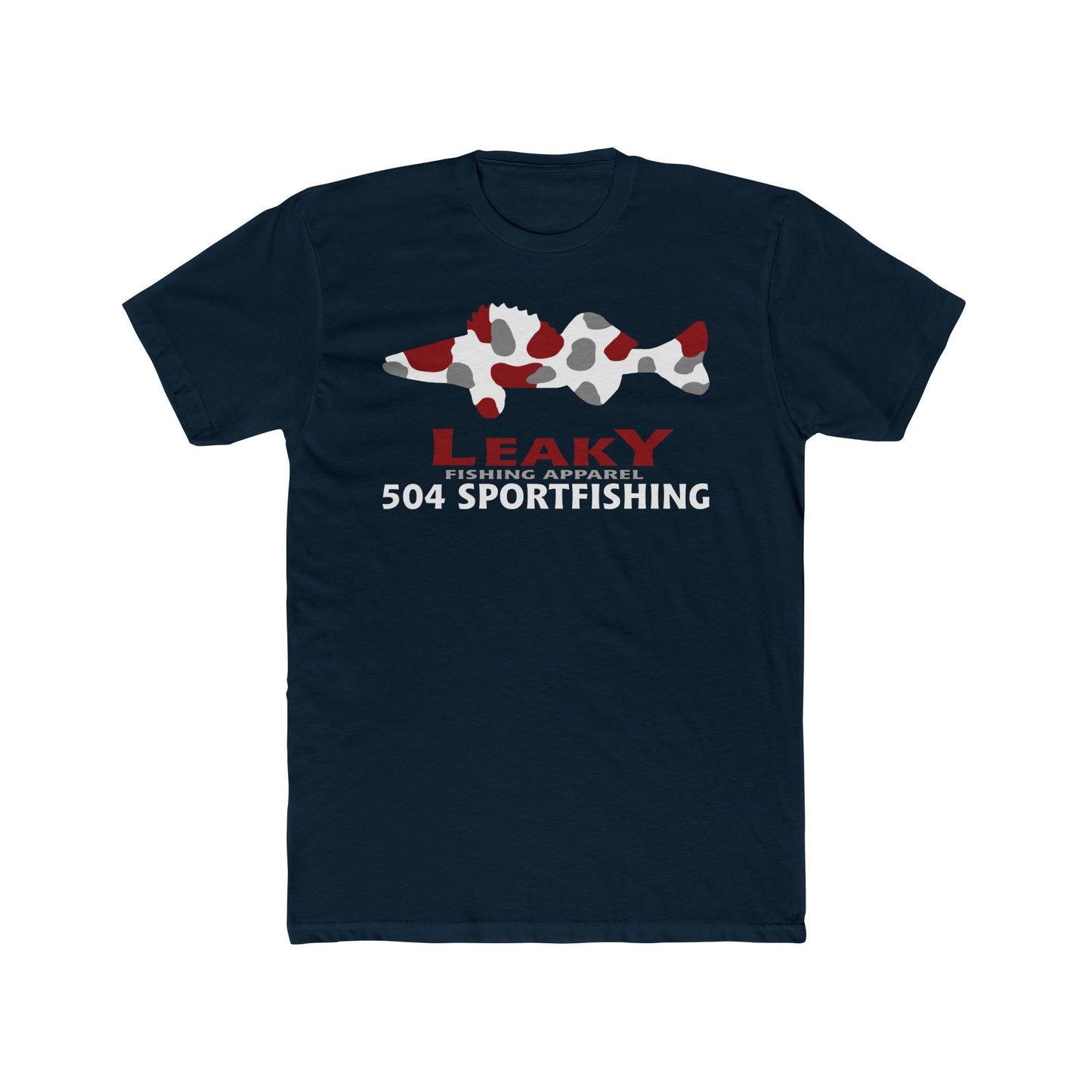 504 Sportfishing Red Camo Crew Tee