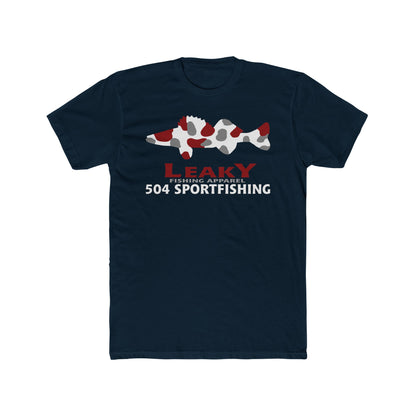 504 Sportfishing Red Camo Crew Tee