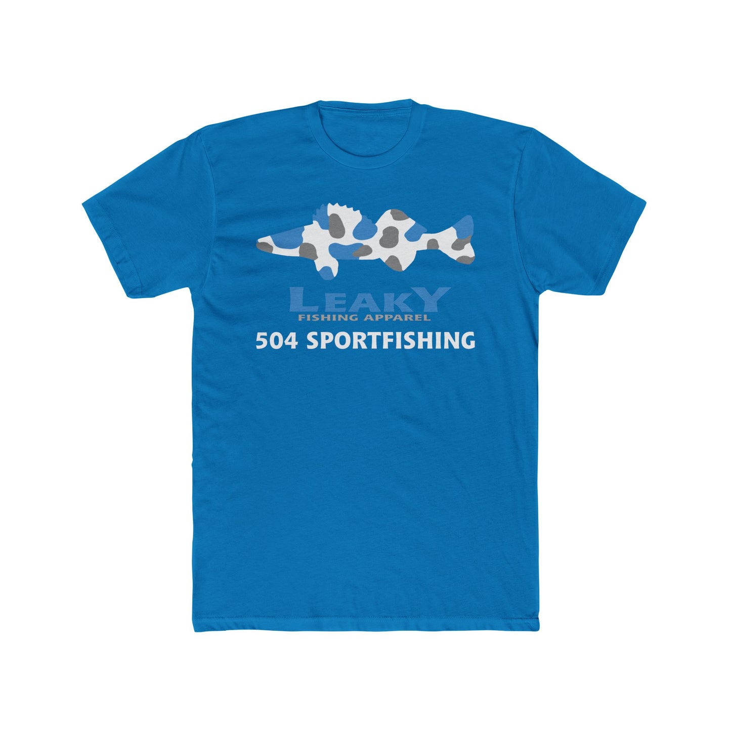504 Sportfishing Blue Camo Crew Tee