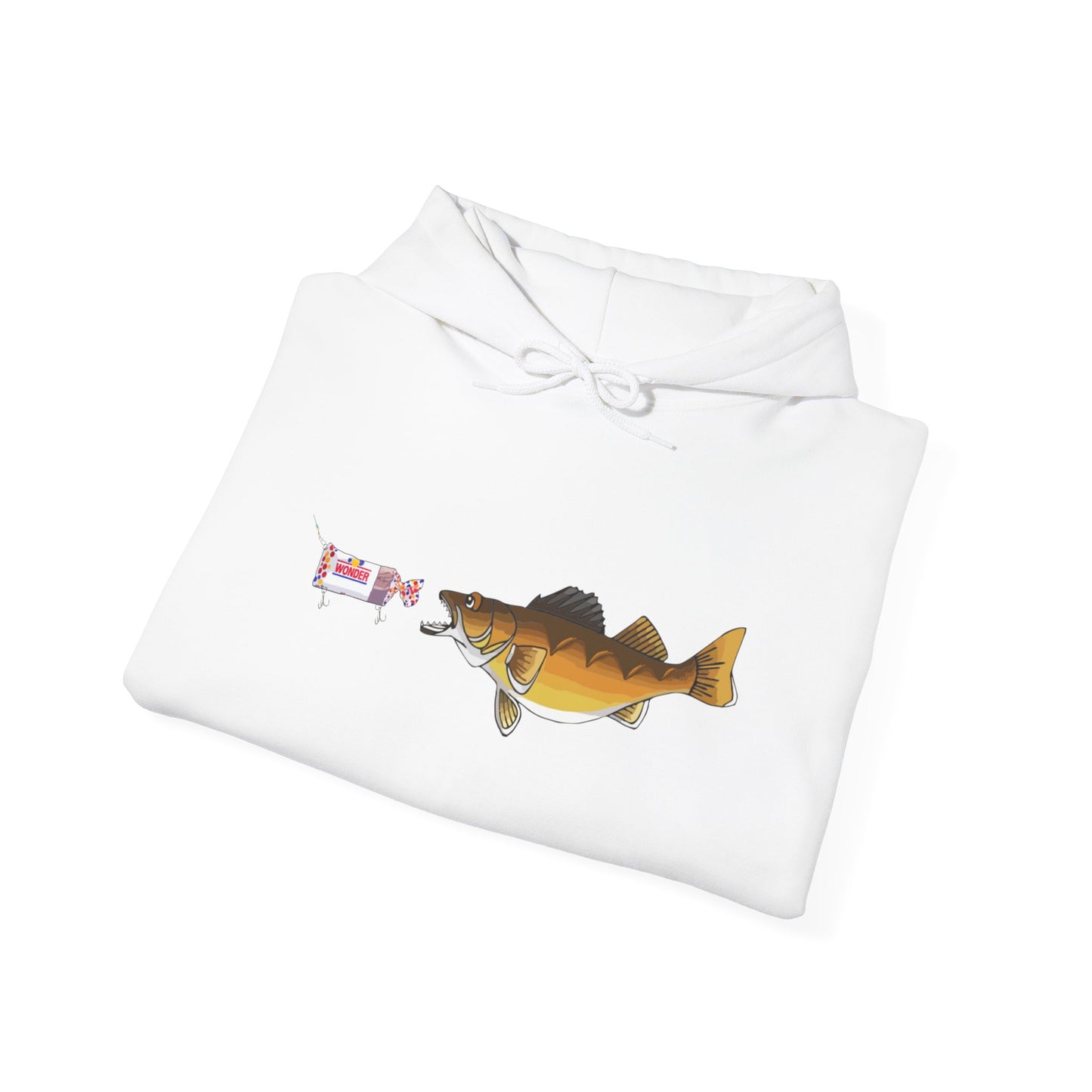 Walleye Chasing Wonderbread Hooded Sweatshirt