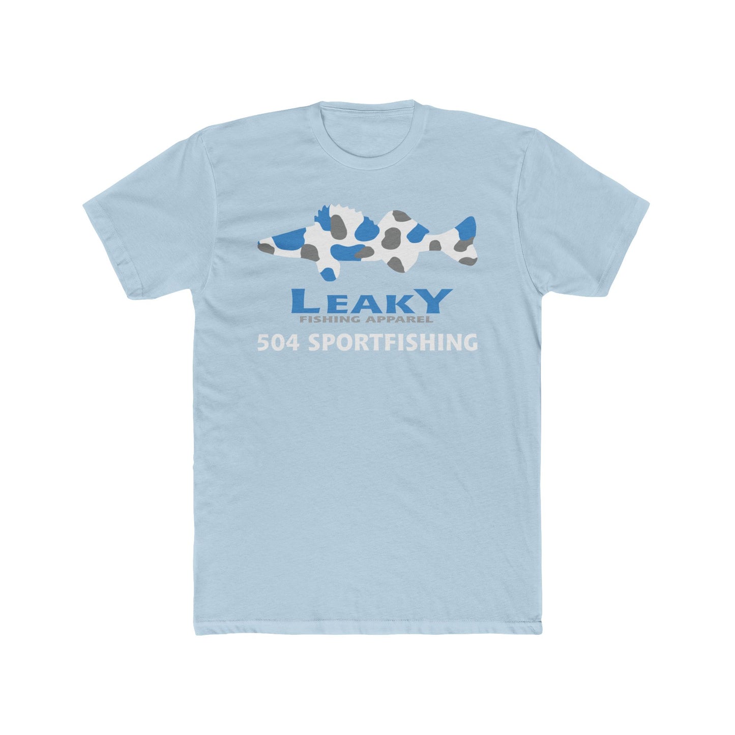 504 Sportfishing Blue Camo Crew Tee