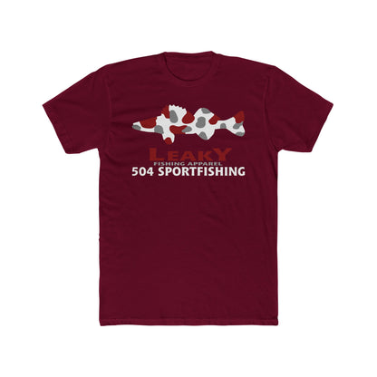 504 Sportfishing Red Camo Crew Tee