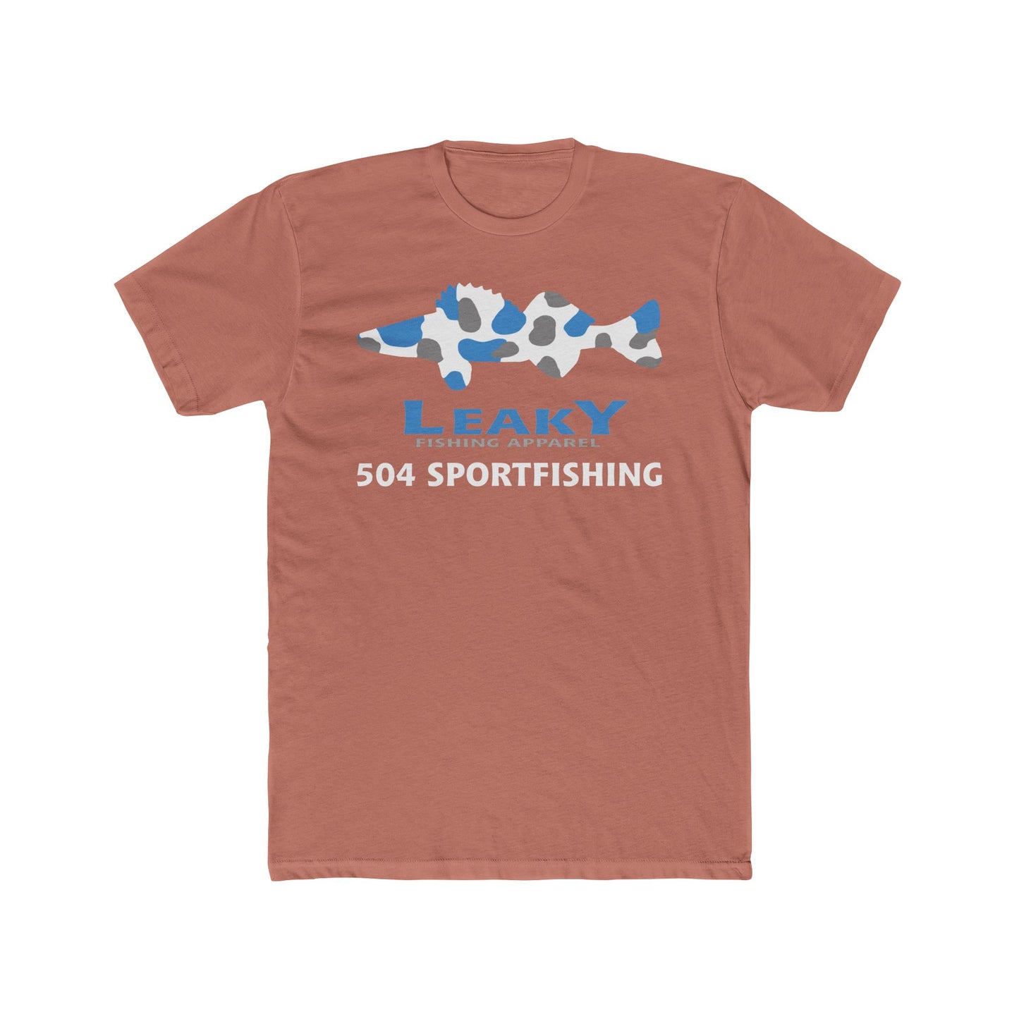 504 Sportfishing Blue Camo Crew Tee