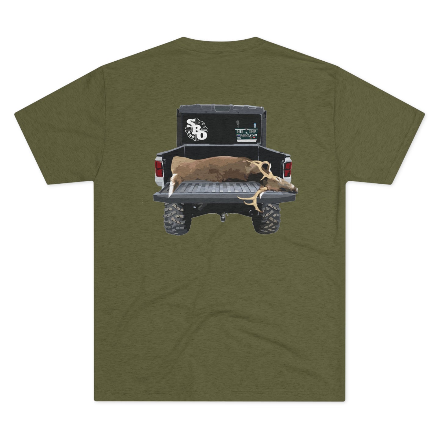 Side By Side Buck Tri-Blend Crew Tee