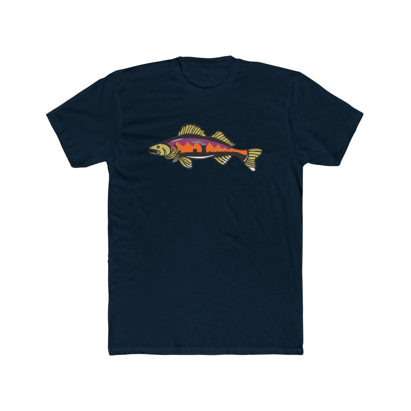 Sunset Walleye Crew Tee