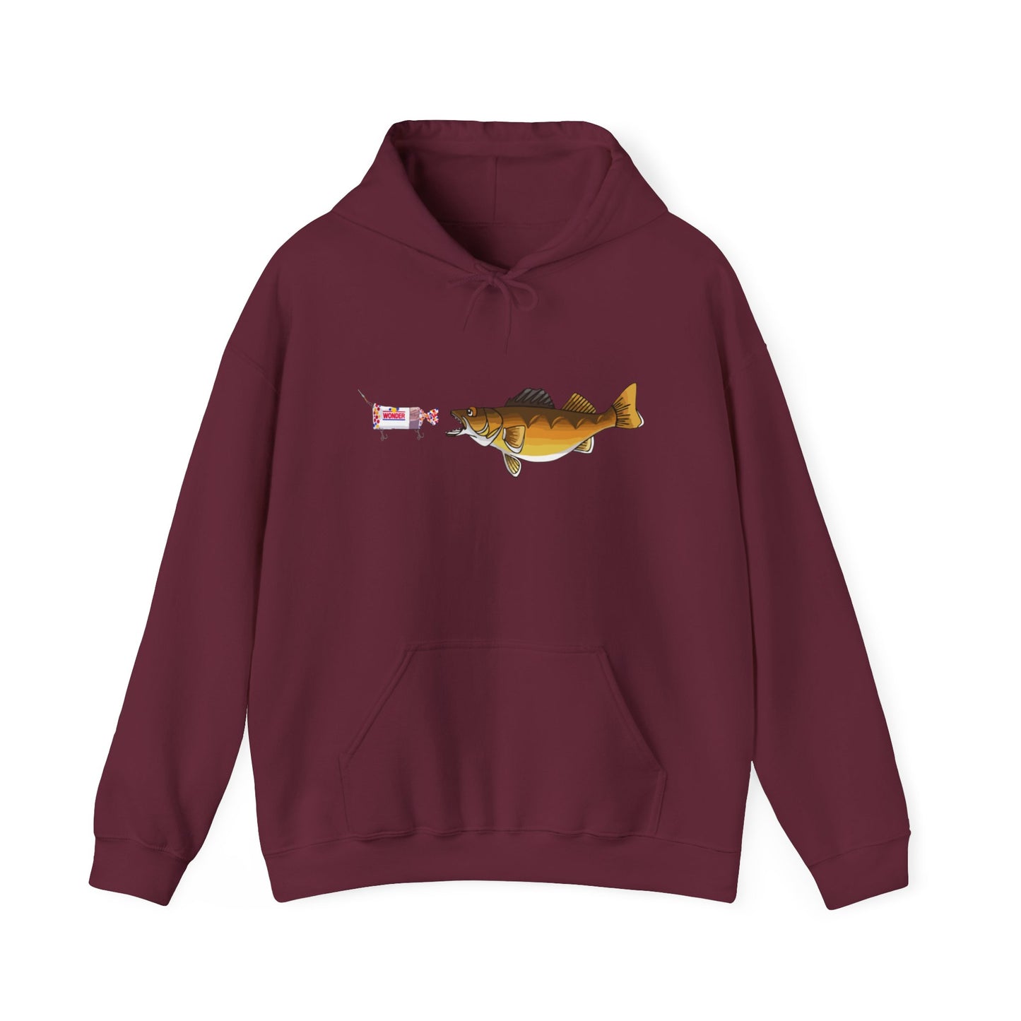 Walleye Chasing Wonderbread Hooded Sweatshirt