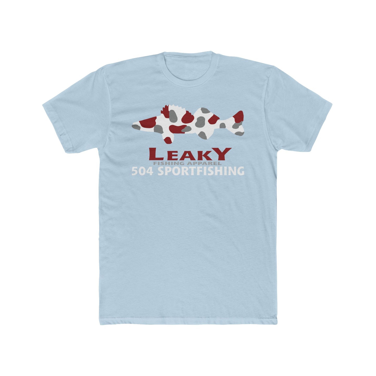 504 Sportfishing Red Camo Crew Tee