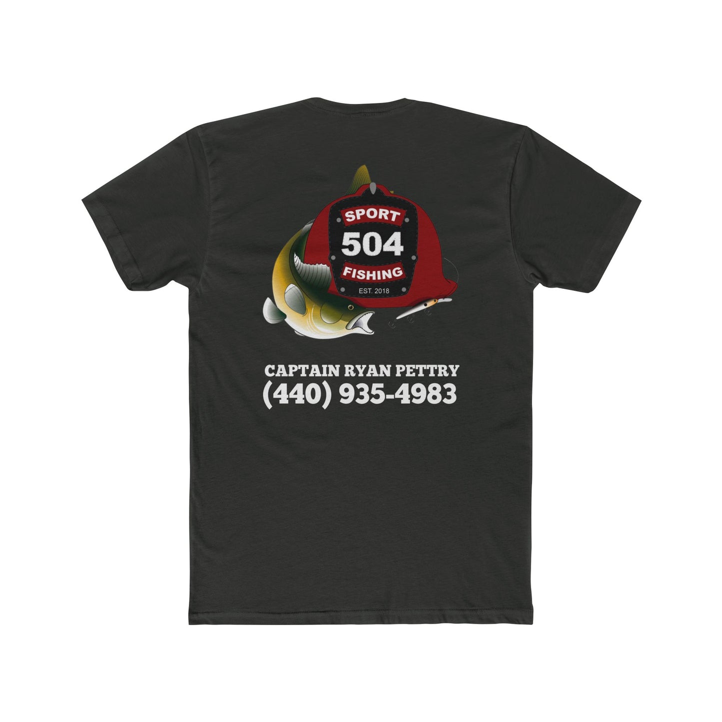 504 Sportfishing Red Camo Crew Tee