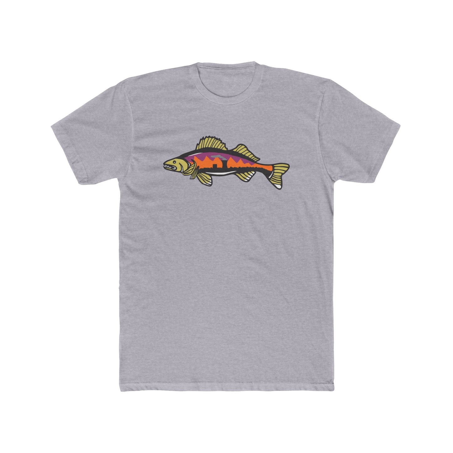 Sunset Walleye Crew Tee