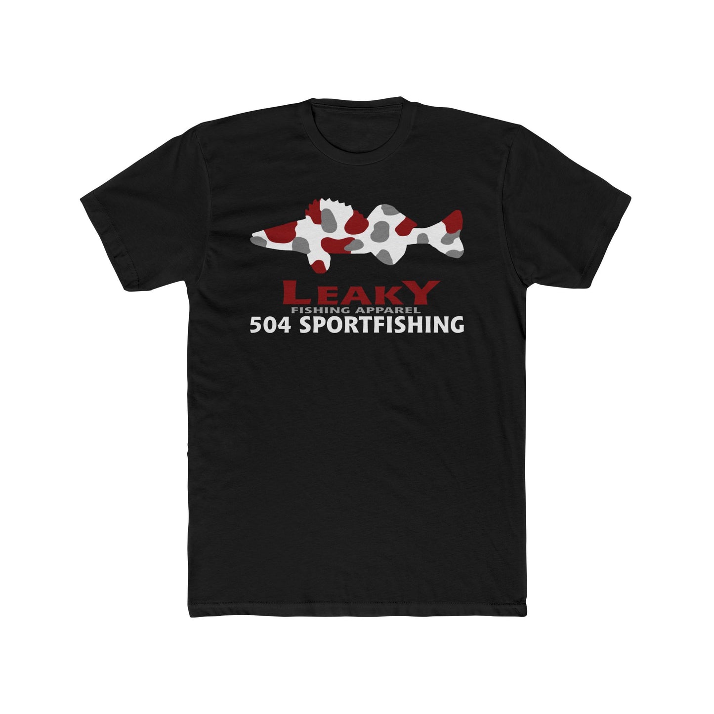 504 Sportfishing Red Camo Crew Tee