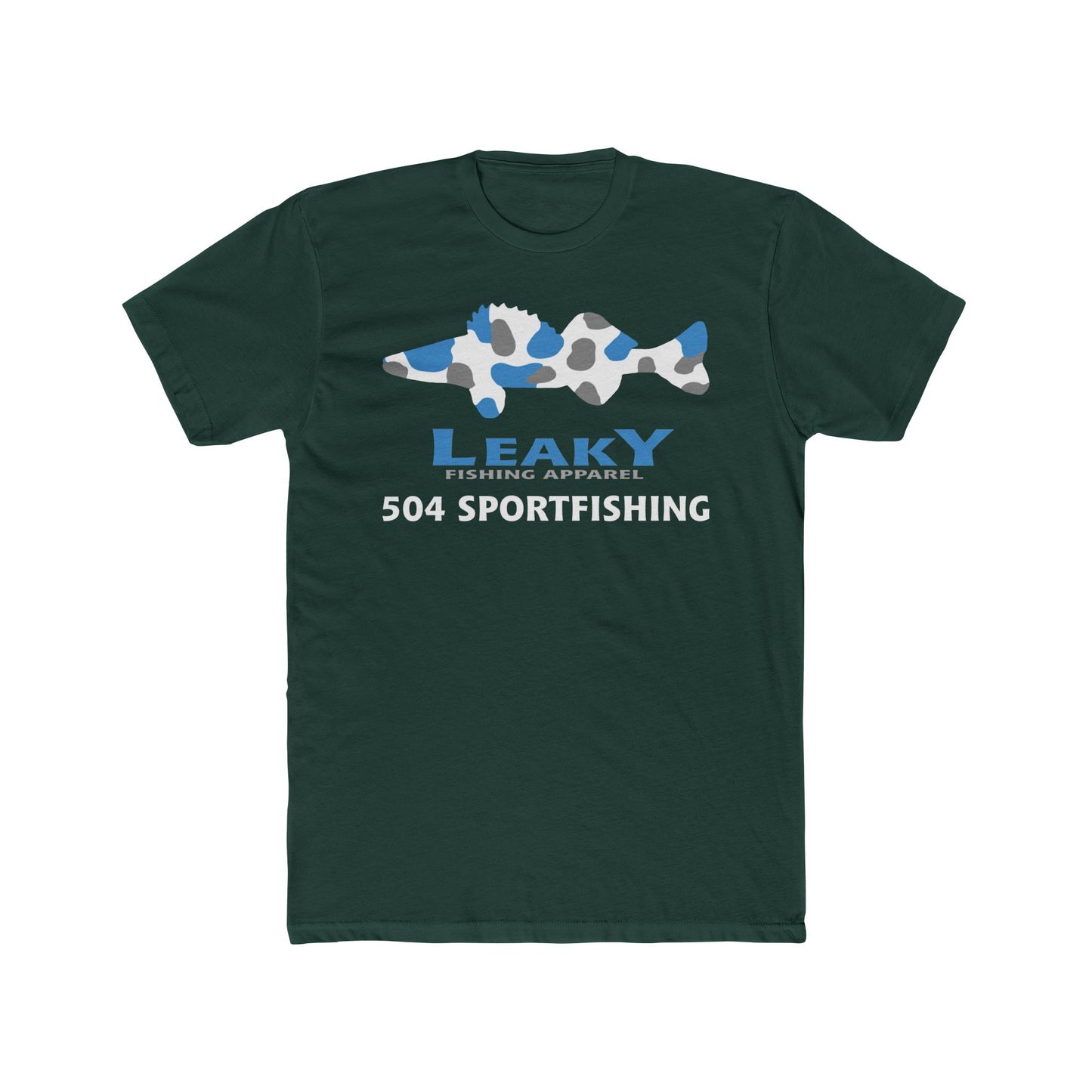 504 Sportfishing Blue Camo Crew Tee