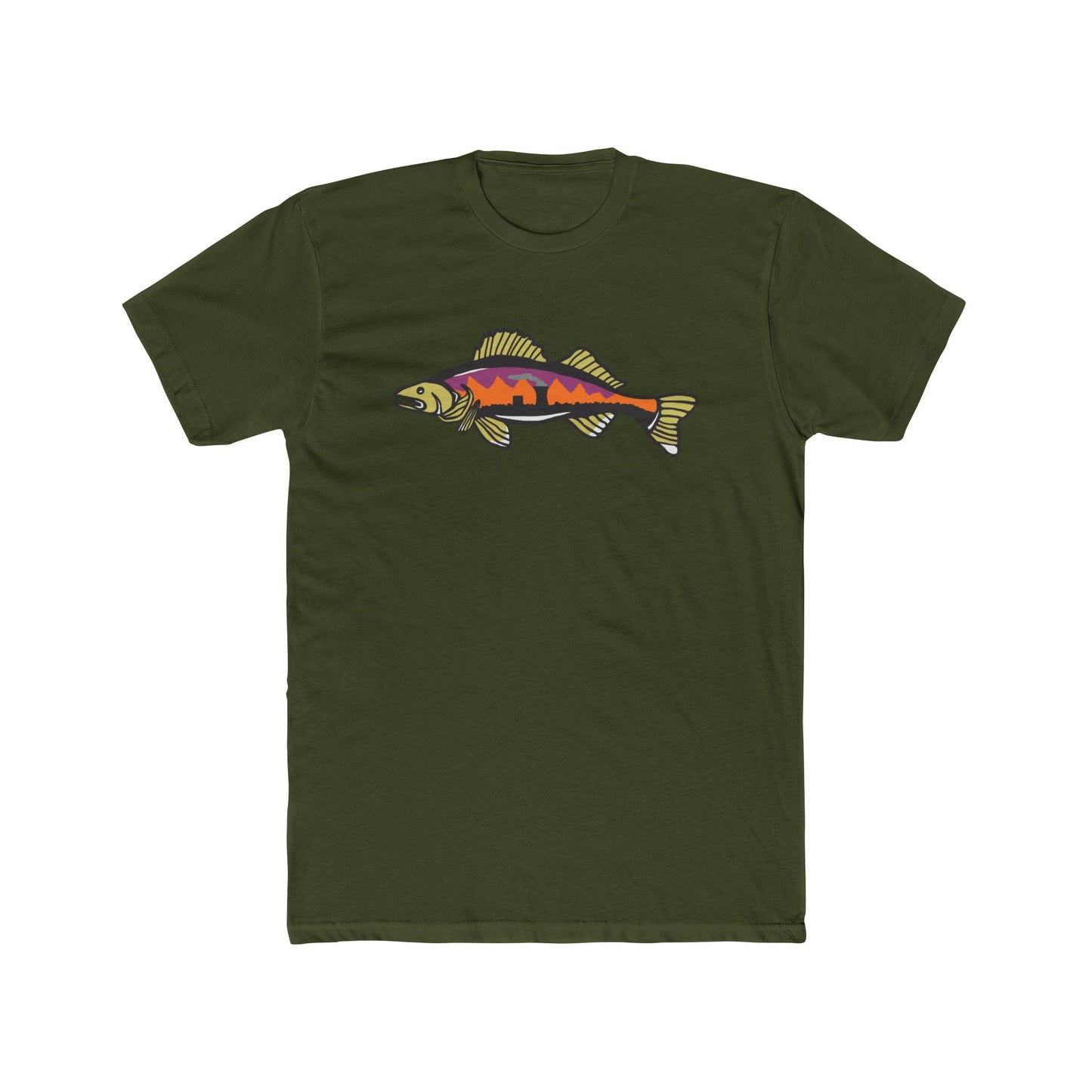 Sunset Walleye Crew Tee