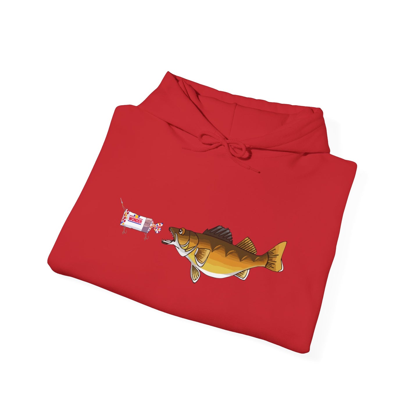 Walleye Chasing Wonderbread Hooded Sweatshirt