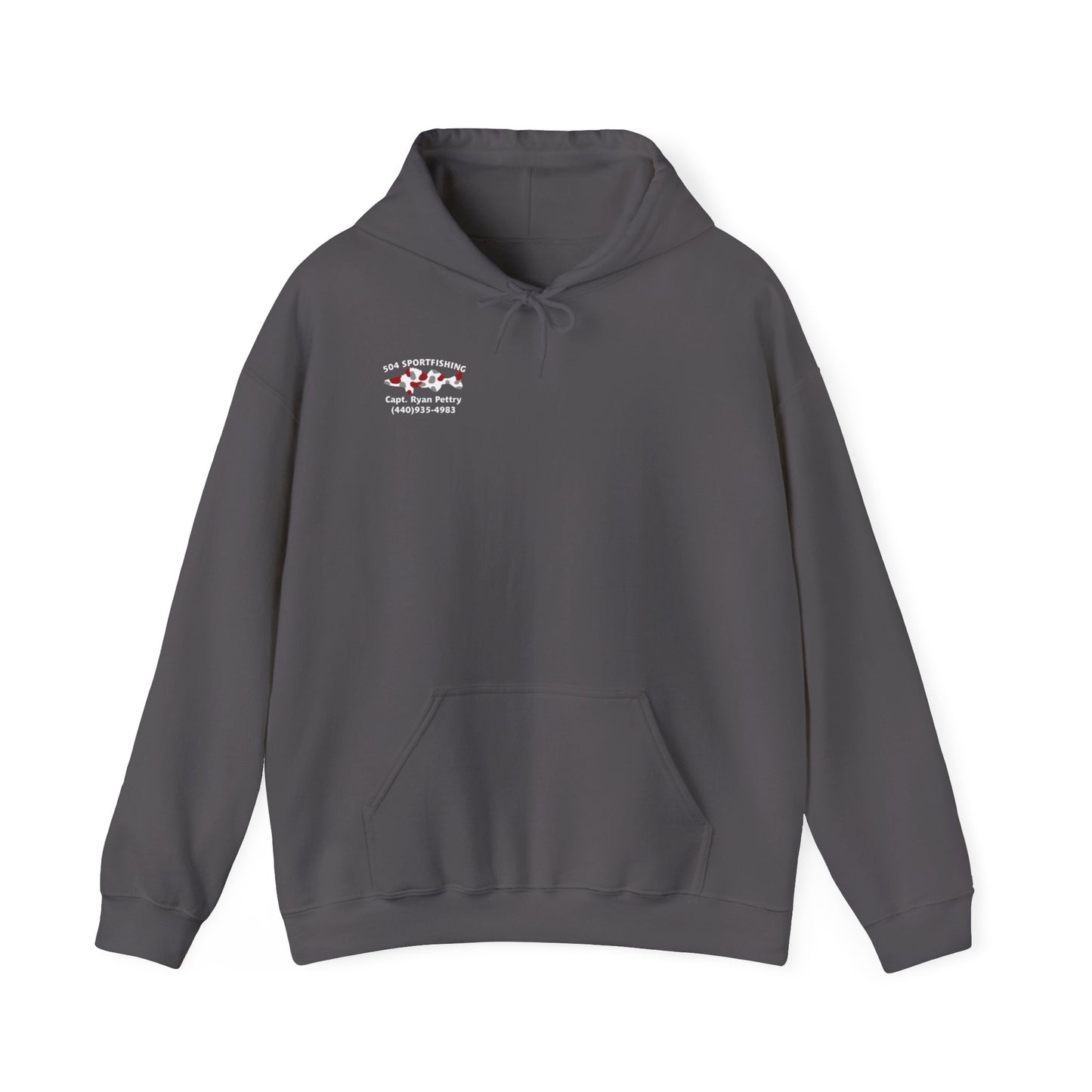 504 Sportfishing Red Logo Hooded Sweatshirt