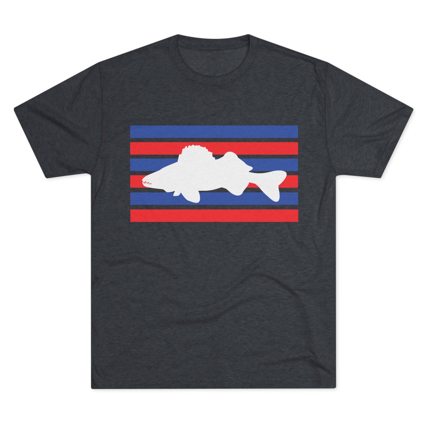 Walleye Tee Shirt Red White and Blue