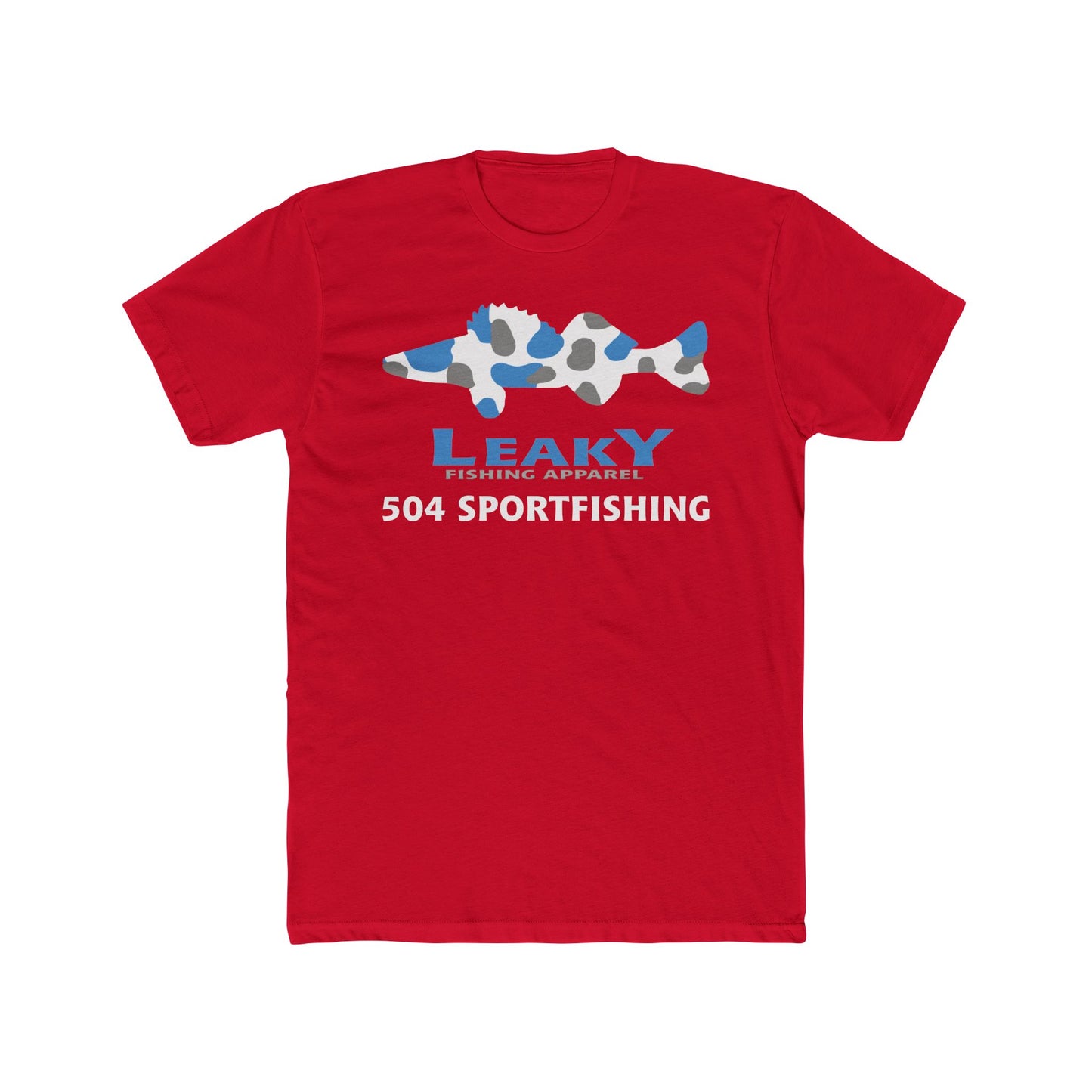 504 Sportfishing Blue Camo Crew Tee