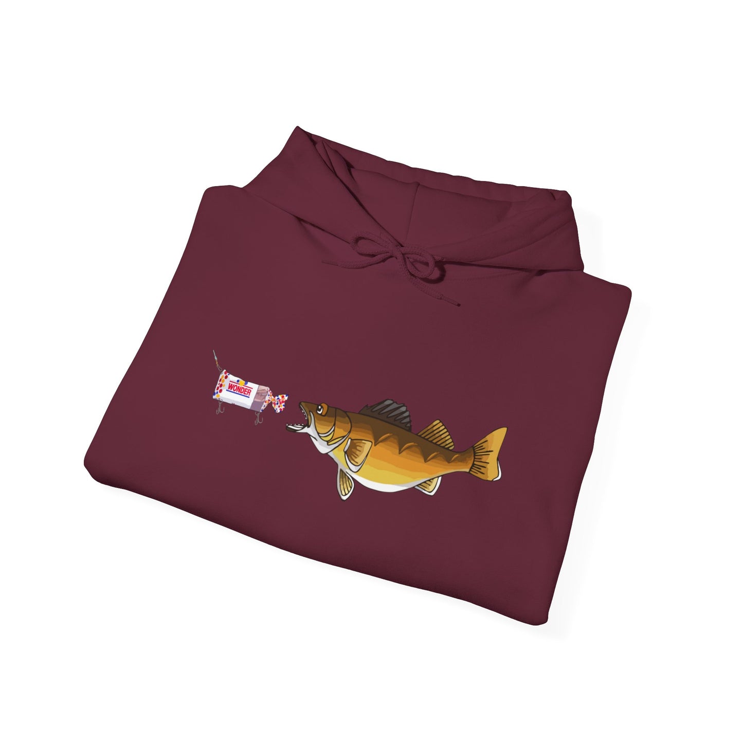 Walleye Chasing Wonderbread Hooded Sweatshirt