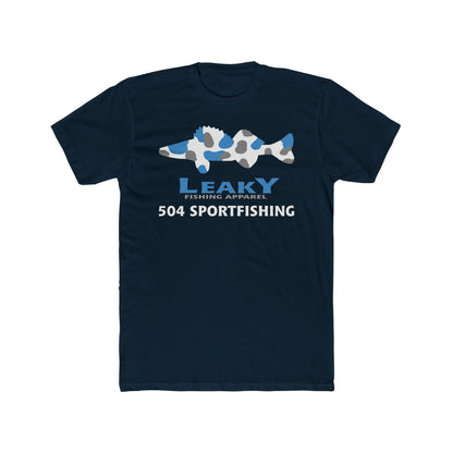 504 Sportfishing Blue Camo Crew Tee