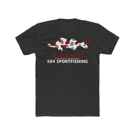 504 Sportfishing Red Camo Crew Tee