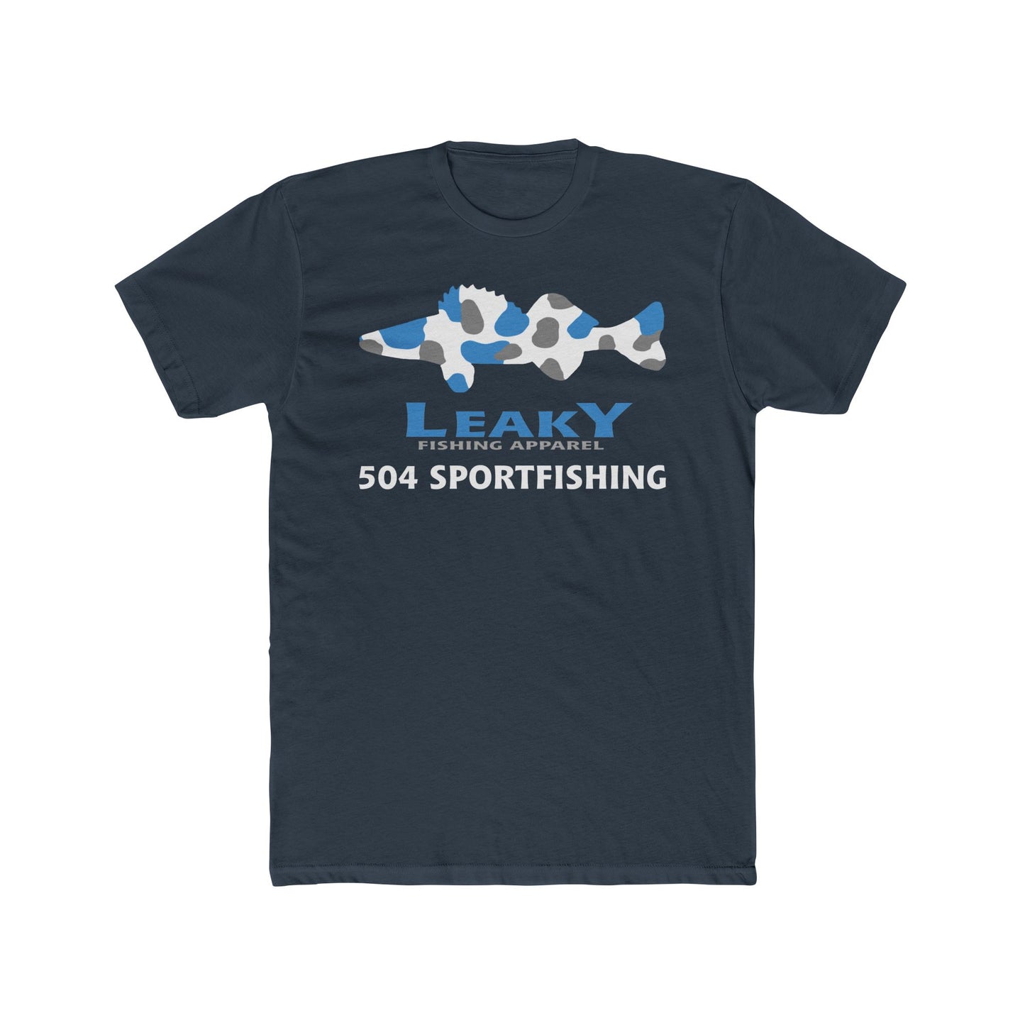 504 Sportfishing Blue Camo Crew Tee