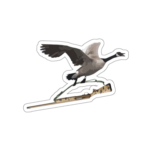 Goose Stealing a Gun Sticker