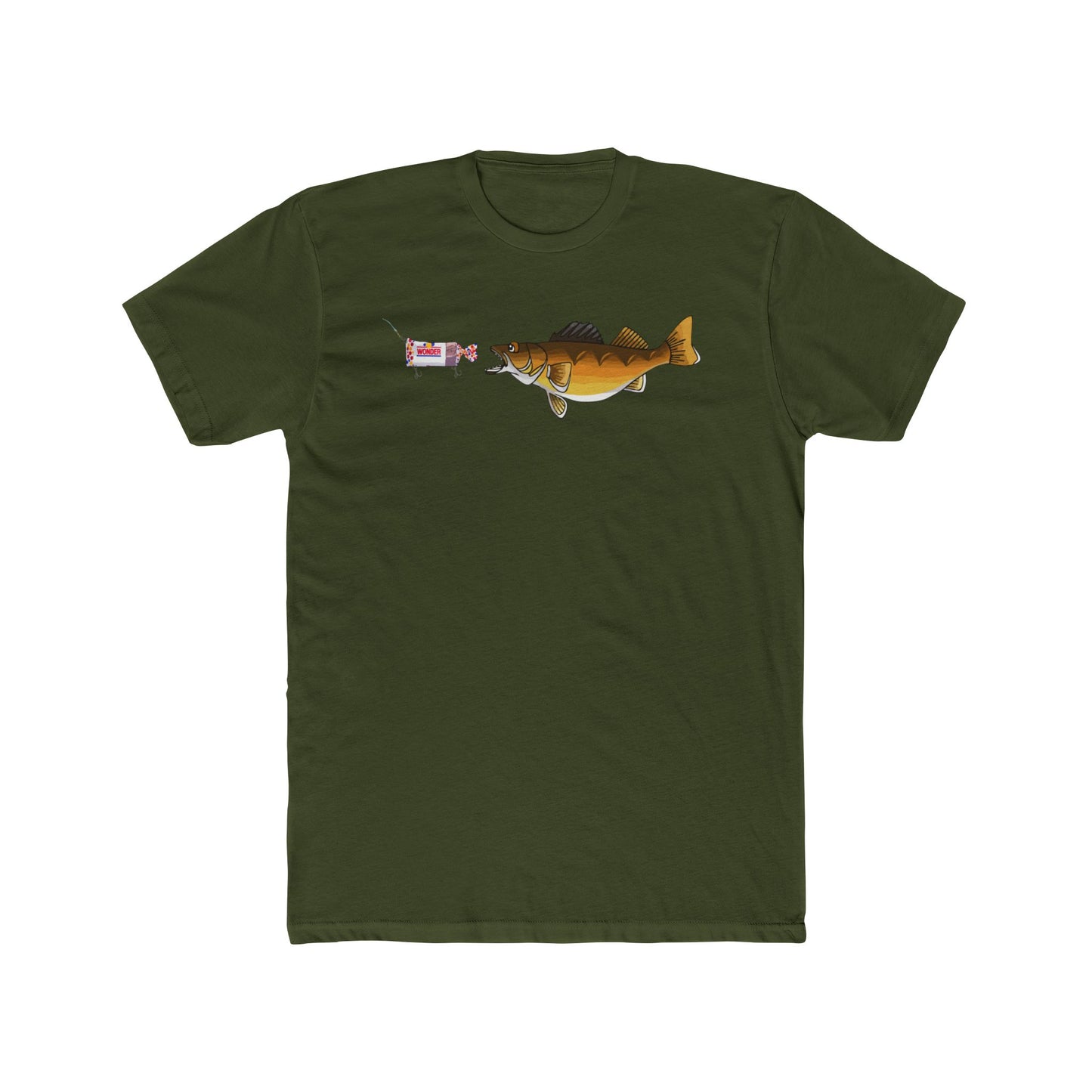 Walleye Chasing Wonderbread Bandit Crew Tee