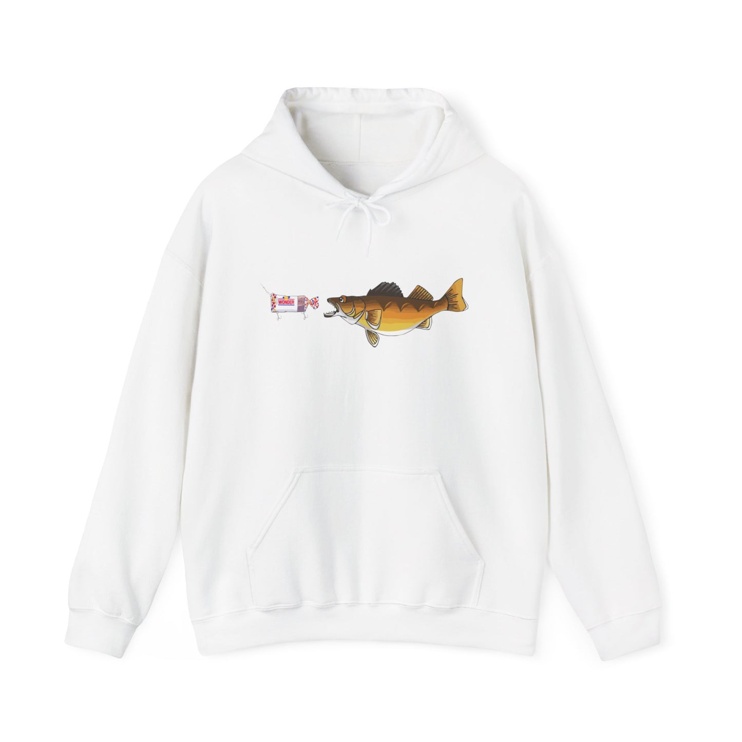 Walleye Chasing Wonderbread Hooded Sweatshirt
