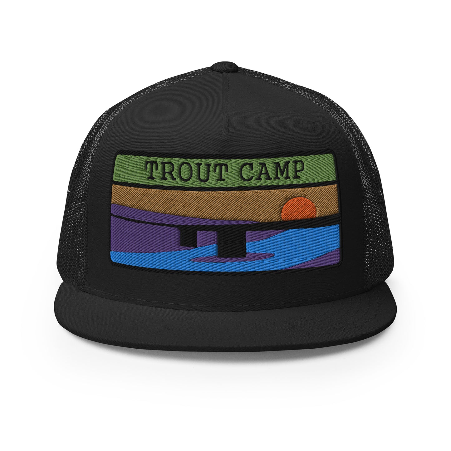 Trout Camp 5 Panel Trucker Cap