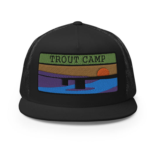 Trout Camp 5 Panel Trucker Cap