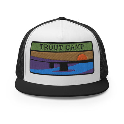 Trout Camp 5 Panel Trucker Cap