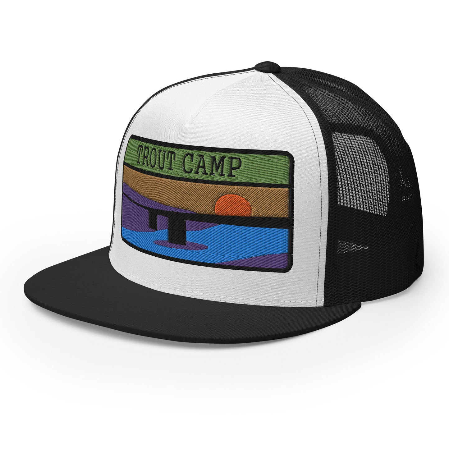Trout Camp 5 Panel Trucker Cap