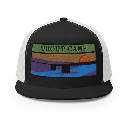 Trout Camp 5 Panel Trucker Cap