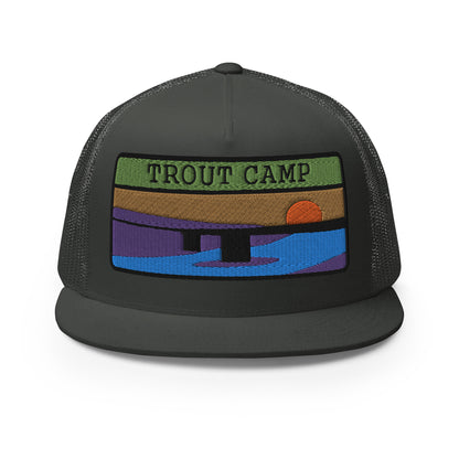 Trout Camp 5 Panel Trucker Cap