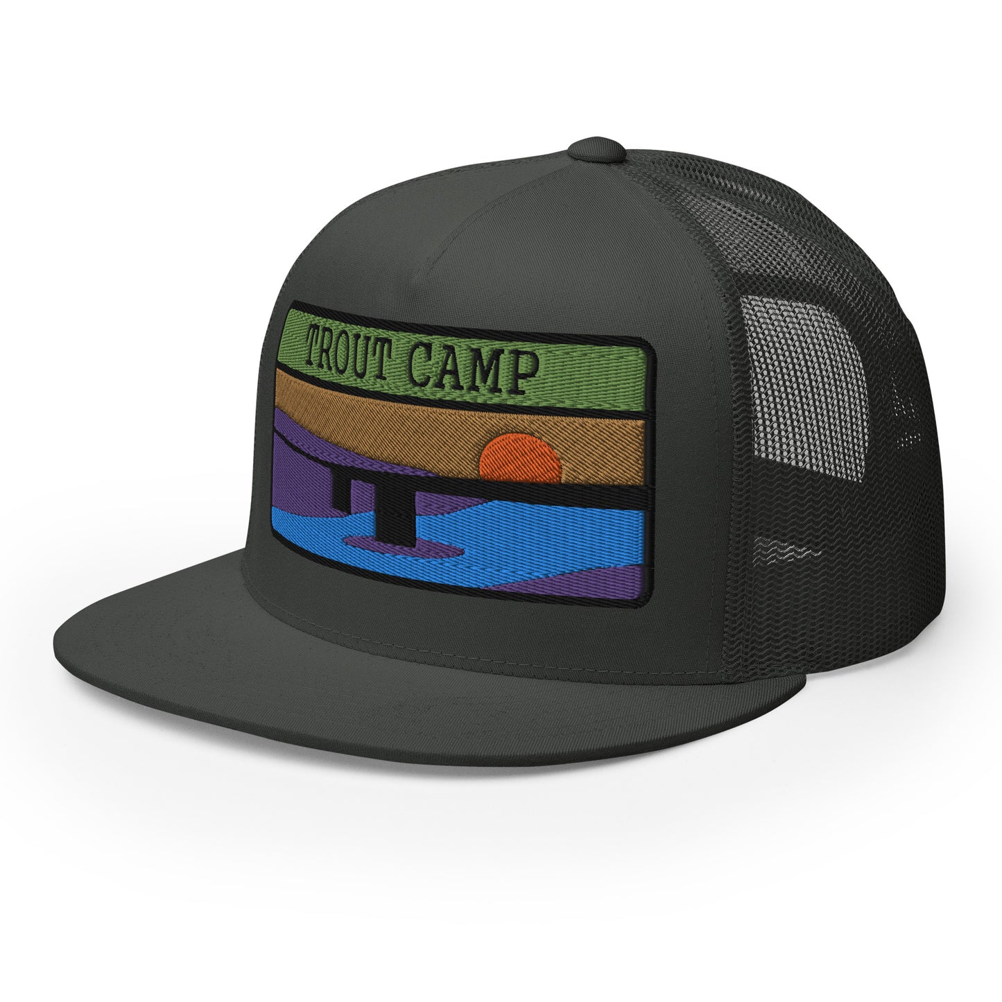 Trout Camp 5 Panel Trucker Cap