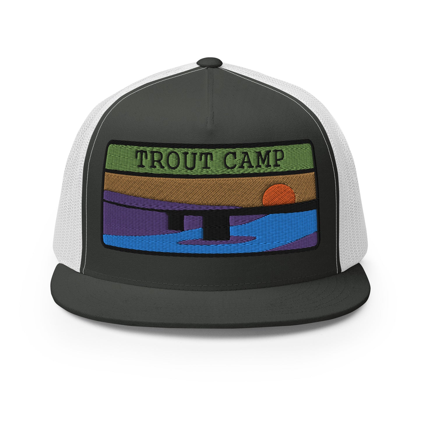 Trout Camp 5 Panel Trucker Cap