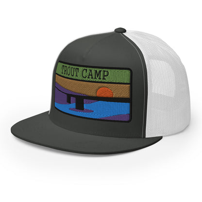 Trout Camp 5 Panel Trucker Cap