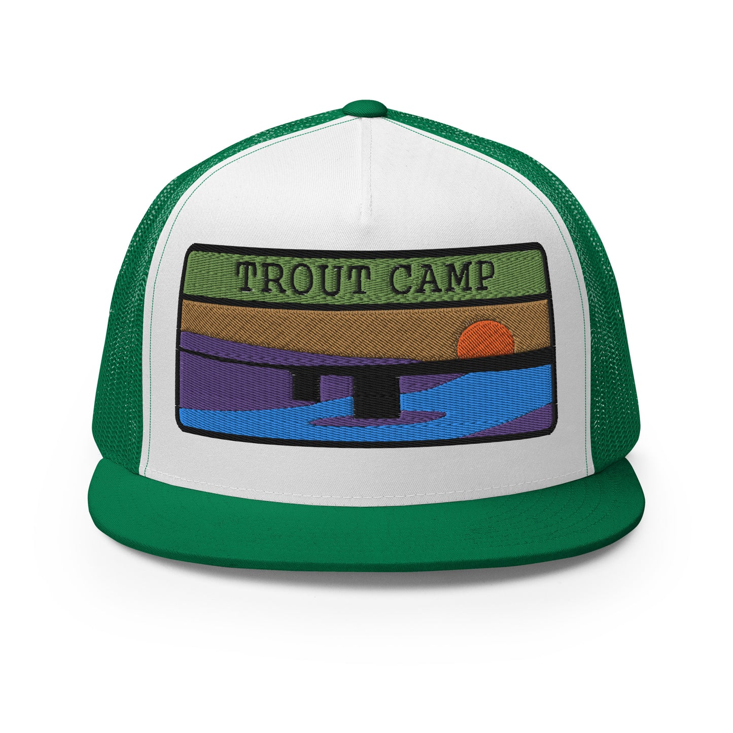 Trout Camp 5 Panel Trucker Cap