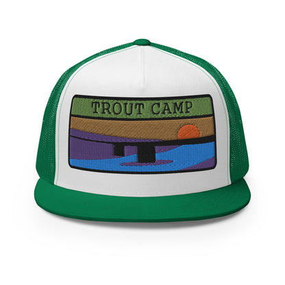 Trout Camp 5 Panel Trucker Cap