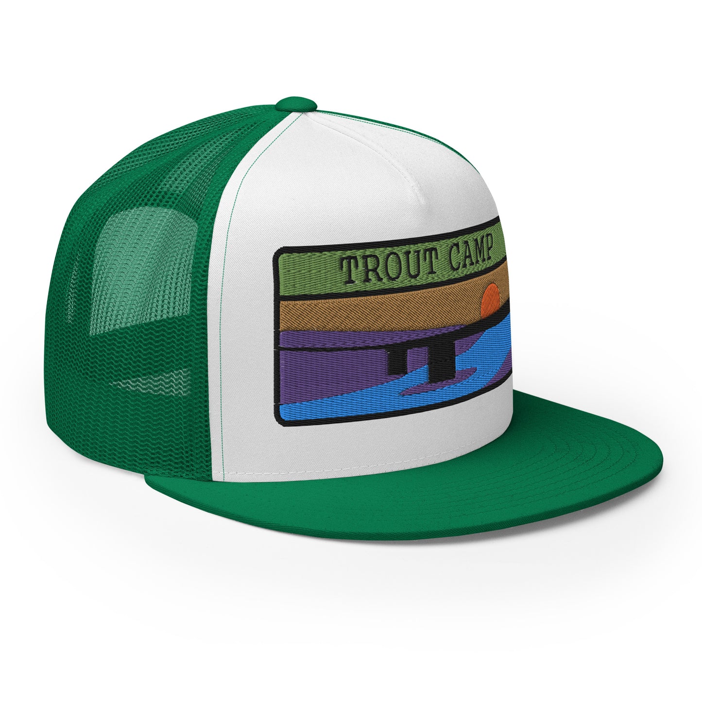 Trout Camp 5 Panel Trucker Cap