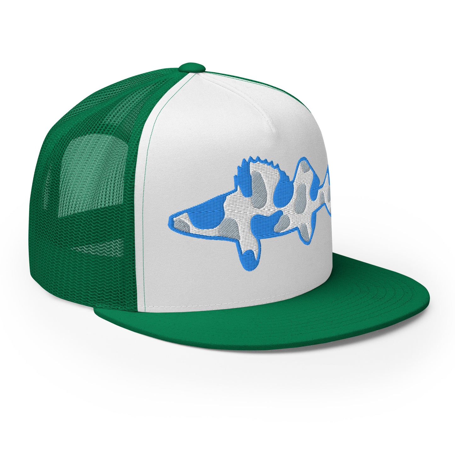 Camo Walleye 5 Panel Trucker Cap