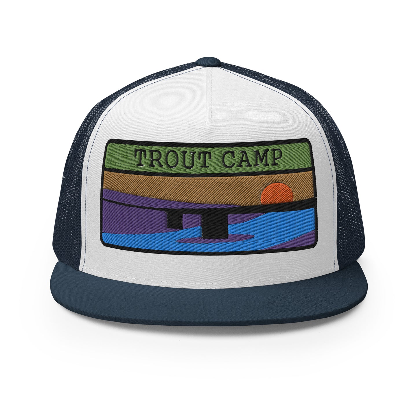 Trout Camp 5 Panel Trucker Cap